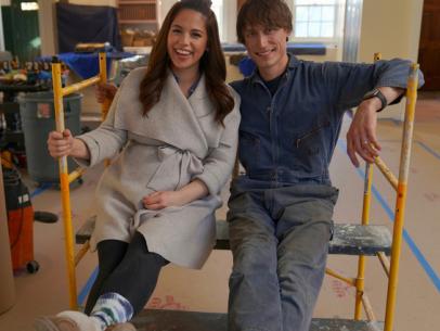 Portrait of Molly and Nick during an interview, as seen on Girl Meets Farm: Our Farmhouse Restoration.